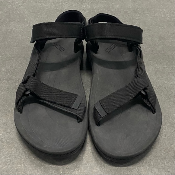 Men’s Teva Black Torin Outdoor Hiking Water Sandals Adjustable Strap Size 12 - Picture 1 of 7